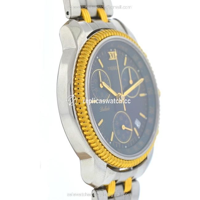 Tissot Blue Ballade Two Tone Dial Chronograph Vintage Watch Tissot Blue Ballade Two Tone Dial Chronograph Vintage Watch