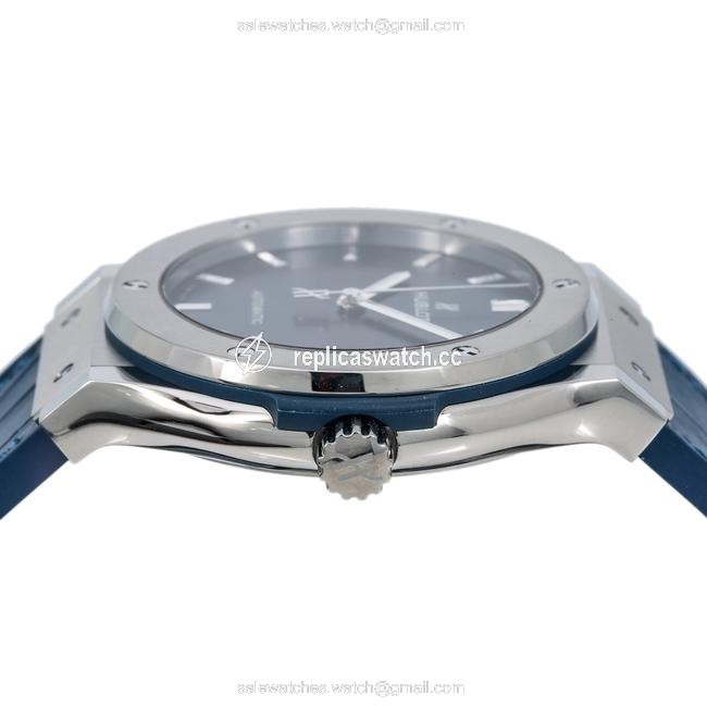 Hublot Blue Classic Fusion 511.nx 45mm Dial with Leather Bracelet Watch Hublot Blue Classic Fusion 511.nx 45mm Dial with Leather Bracelet Watch