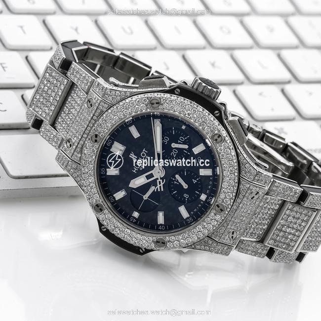 Hublot Black Big Bang 301.sm 44mm Dial with Stainless Steel Bracelet Watch Hublot Black Big Bang 301.sm 44mm Dial with Stainless Steel Bracelet Watch