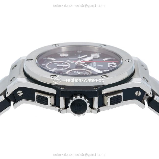 Hublot Black Big Bang 301.sx.130.sx 44mm Dial with Stainless Steel Bra Watch Hublot Black Big Bang 301.sx.130.sx 44mm Dial with Stainless Steel Bra Watch