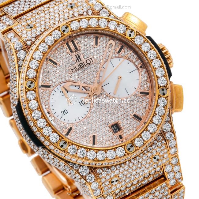 Hublot Champagne Classic Fusion Chronograph 520ox1180 45mm Diamond Dia Watch Hublot Champagne Classic Fusion Chronograph 520ox1180 45mm Diamond Dia Watch