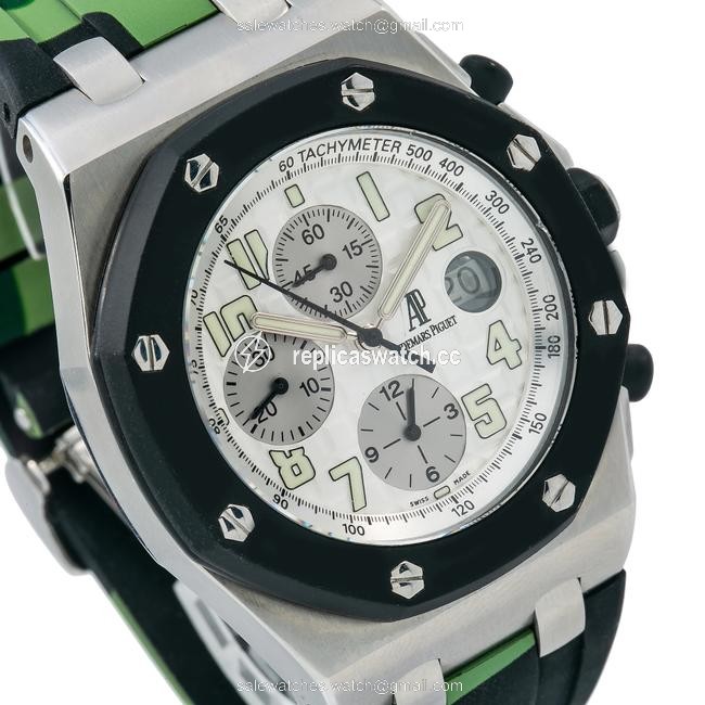 Audemars Piguet White Royal Oak Offshore Chronograph 25940sk 40mm Dial Watch Audemars Piguet White Royal Oak Offshore Chronograph 25940sk 40mm Dial Watch