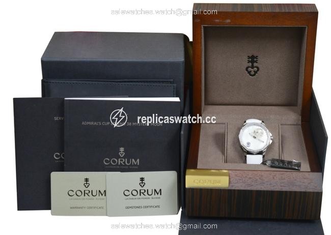 Corum Silver Admirals Cup Legend Mystery Moon 384.101.47/0f49 Aa01 Diamond 38 Watch Corum Silver Admirals Cup Legend Mystery Moon 384.101.47/0f49 Aa01 Diamond 38 Watch