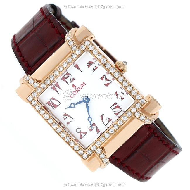 Corum Antika 18k Rose Gold Diamond Bezel Limited Edition Ladies Watch Corum Antika 18k Rose Gold Diamond Bezel Limited Edition Ladies Watch