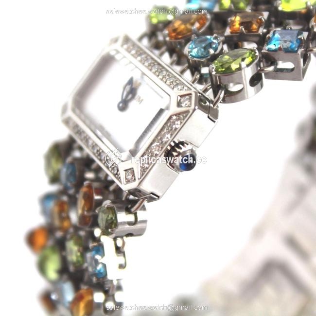Corum Ladys Multicolored Semi-precious Stones Bracelet Watch Corum Ladys Multicolored Semi-precious Stones Bracelet Watch
