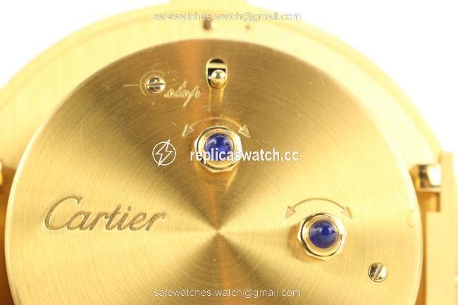 Cartier Gold 73mm Red 6602 Tortue Alarm Clock Desk 148ct25 Watch Cartier Gold 73mm Red 6602 Tortue Alarm Clock Desk 148ct25 Watch