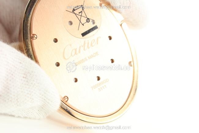 Cartier Gold Ref 3111 18k Rose Plated Baignoiretravel Alarm Clock 147ct2 Watch Cartier Gold Ref 3111 18k Rose Plated Baignoiretravel Alarm Clock 147ct2 Watch