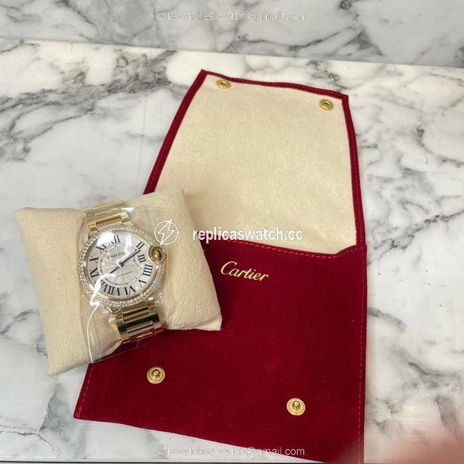 Cartier Gold Ballon Bleu 36mm 18k Yellow Diamond Bezel We9007z3 Watch Cartier Gold Ballon Bleu 36mm 18k Yellow Diamond Bezel We9007z3 Watch