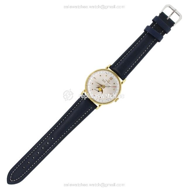 Omega Yellow Blue White Cosmic Triple Date Moonphase 18k Gold Vintage Watch Omega Yellow Blue White Cosmic Triple Date Moonphase 18k Gold Vintage Watch