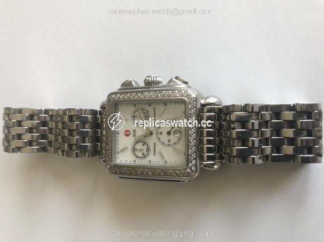 Michele Silver Deco with Diamonds Watch Michele Silver Deco with Diamonds Watch