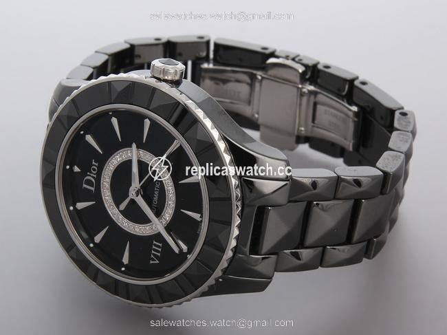 Dior Black Ceramic & Stainless Steel Diamond Viii 38mm Watch Dior Black Ceramic & Stainless Steel Diamond Viii 38mm Watch