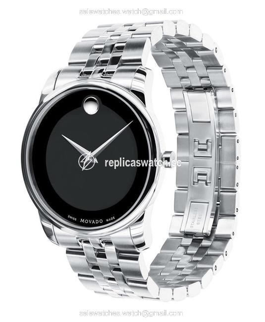 Movado Black/Silver Museum Classic Stainless Steel 0606504 Watch Movado Black/Silver Museum Classic Stainless Steel 0606504 Watch