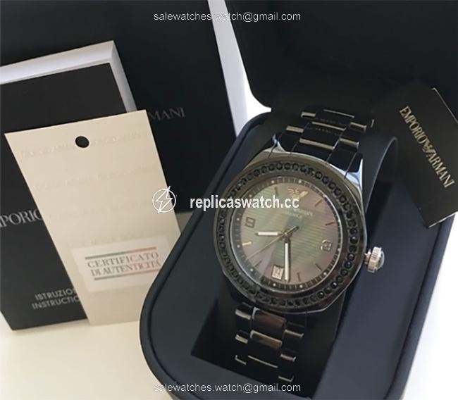 Emporio Armani Black Ceramic Women Quartz Ar1423 Watch Emporio Armani Black Ceramic Women Quartz Ar1423 Watch