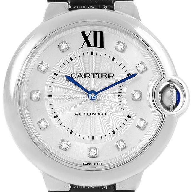 Cartier Silver Stainless Steel Ballon Bleu W4bb0009 Womens Wristwatch 33mm Watch Cartier Silver Stainless Steel Ballon Bleu W4bb0009 Womens Wristwatch 33mm Watch