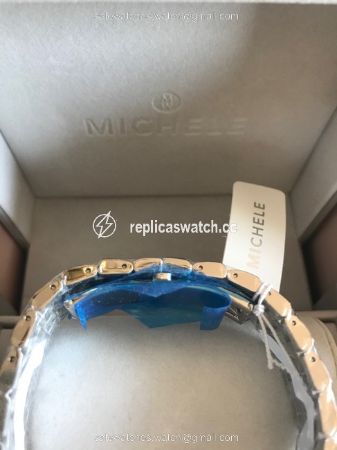 Michele Stainless Diamond Deco Watch Michele Stainless Diamond Deco Watch