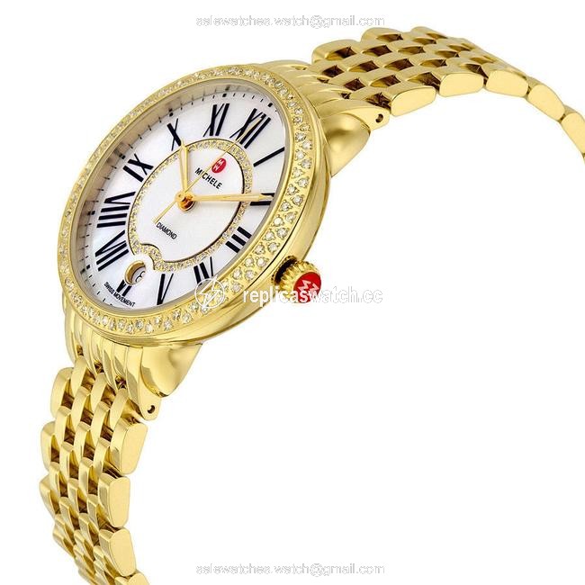 Michele Gold Serein Mid Mother Of Pearl Diamond Mww21b000031 Watch Michele Gold Serein Mid Mother Of Pearl Diamond Mww21b000031 Watch