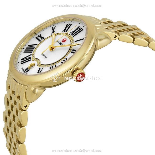 Michele Gold Serein Mid Mother Of Pearl Diamond Dial Mww21b000017 Watch Michele Gold Serein Mid Mother Of Pearl Diamond Dial Mww21b000017 Watch