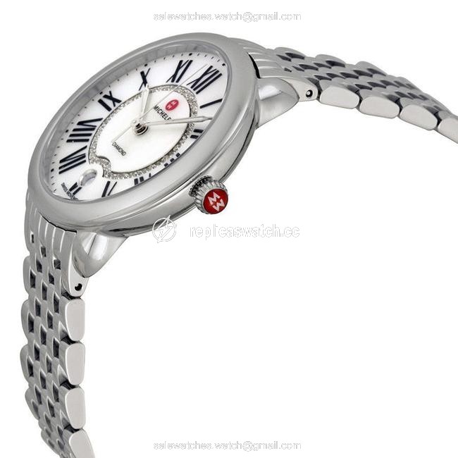 Michele Silver Serein Mid Mother Of Pearl Diamond Mww21b000009 Watch Michele Silver Serein Mid Mother Of Pearl Diamond Mww21b000009 Watch