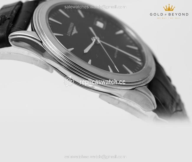 Longines Black Flagship Dial Mens L4.874.4.52.2 Watch Longines Black Flagship Dial Mens L4.874.4.52.2 Watch