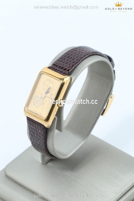 Corum Gold/Brown 24kt Dial Ingot 5 Gram 18kt Case Ladies 14300 Watch Corum Gold/Brown 24kt Dial Ingot 5 Gram 18kt Case Ladies 14300 Watch
