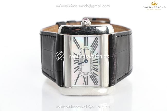 Cartier Mother Of Pearl/ Steel XL Tank Divan 2600 Watch Cartier Mother Of Pearl/ Steel XL Tank Divan 2600 Watch