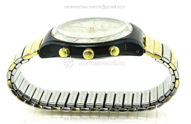 Swatch Two Tone Collectible Vintage Chronograph Unisex Watch Swatch Two Tone Collectible Vintage Chronograph Unisex Watch