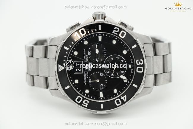 TAG Heuer Black/ Steel Aquaracer Chronograph 300m Can1010.ba0821 Watch TAG Heuer Black/ Steel Aquaracer Chronograph 300m Can1010.ba0821 Watch