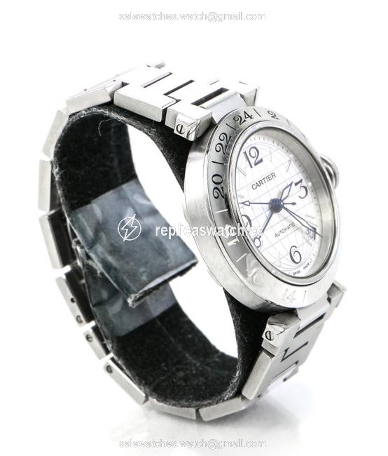 Cartier Stainless Steel Gmt 2377 Pasha Watch Cartier Stainless Steel Gmt 2377 Pasha Watch