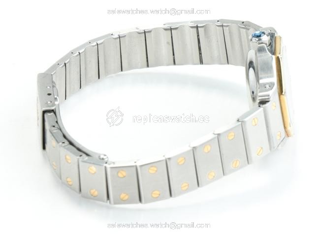 Cartier Silver/Gold Santos Octagon 25mm Watch Cartier Silver/Gold Santos Octagon 25mm Watch