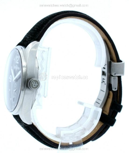 Bell & Ross Black Vintage 123 Stainless Steel 38mm Mens Watch Bell & Ross Black Vintage 123 Stainless Steel 38mm Mens Watch
