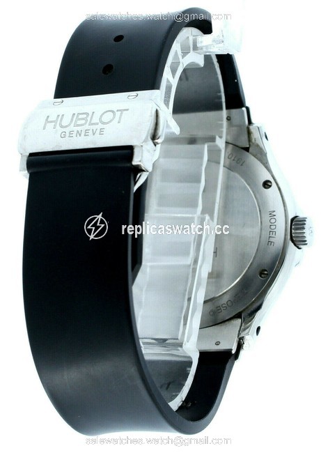 Hublot Blue Mdm Geneve 42mm Stainless Black Rubber 191 Watch Hublot Blue Mdm Geneve 42mm Stainless Black Rubber 191 Watch