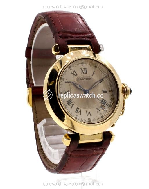 Cartier Gold Pasha 18k Yellow Mens Full-size Large 38mm Watch Cartier Gold Pasha 18k Yellow Mens Full-size Large 38mm Watch