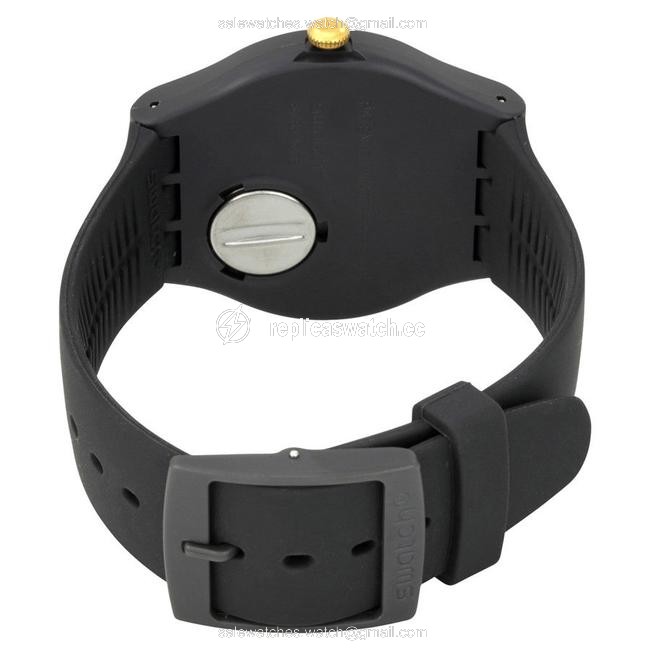 Swatch Passe Temps Dark Grey Silicone Mens Suom104 Watch Swatch Passe Temps Dark Grey Silicone Mens Suom104 Watch