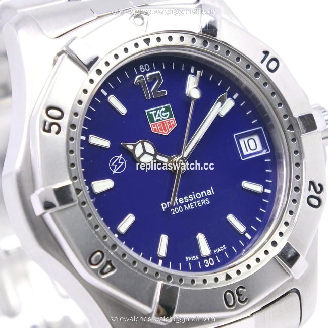 TAG Heuer 2000 Classic Wk1113-0 Stainless Steel Quartz Mens Navy Dial Watch TAG Heuer 2000 Classic Wk1113-0 Stainless Steel Quartz Mens Navy Dial Watch