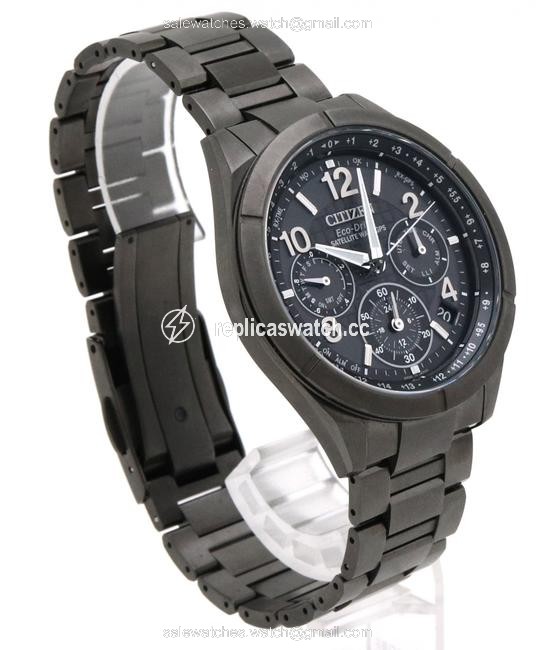Citizen Satellite Solar Atessa Wave Radio Black Dial Super Titanium Mens Wristwatch Cc9075-52f Watch Citizen Satellite Solar Atessa Wave Radio Black Dial Super Titanium Mens Wristwatch Cc9075-52f Watch