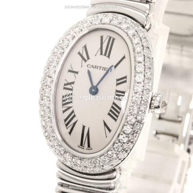 Cartier Beniwar Sm Bezel Double Diamond K18 White Gold K18wg Ladies Watch Cartier Beniwar Sm Bezel Double Diamond K18 White Gold K18wg Ladies Watch