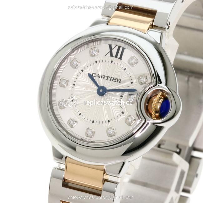 Cartier We902030 Baron Blue 28mm 11p Diamond Stainless Steel K18 Pink Gold Ladies Watch Cartier We902030 Baron Blue 28mm 11p Diamond Stainless Steel K18 Pink Gold Ladies Watch