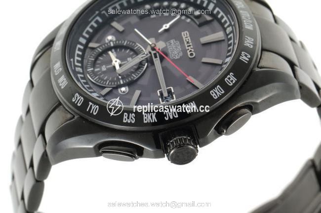Seiko Solar Brights Star Wars Darth Vader Limited To 1500 Saga125 8b54-0ap0 Black Dial Stainless Steel Pvd Watch Seiko Solar Brights Star Wars Darth Vader Limited To 1500 Saga125 8b54-0ap0 Black Dial Stainless Steel Pvd Watch