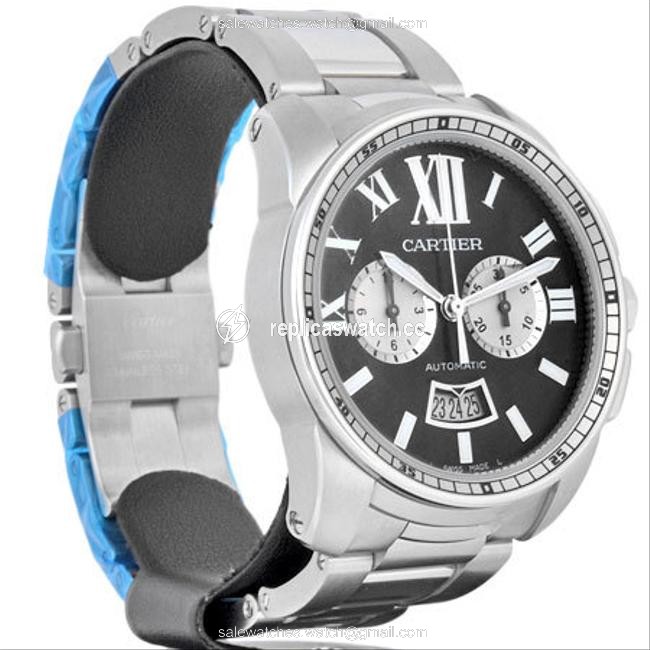 Cartier Caribou De Chronograph See-through Back Mens Self-winding Black Dial W7100061 Watch Cartier Caribou De Chronograph See-through Back Mens Self-winding Black Dial W7100061 Watch