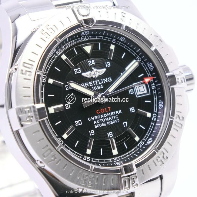 Breitling Colt A17380 Stainless Steel Self-winding Mens Black Dial Watch Breitling Colt A17380 Stainless Steel Self-winding Mens Black Dial Watch