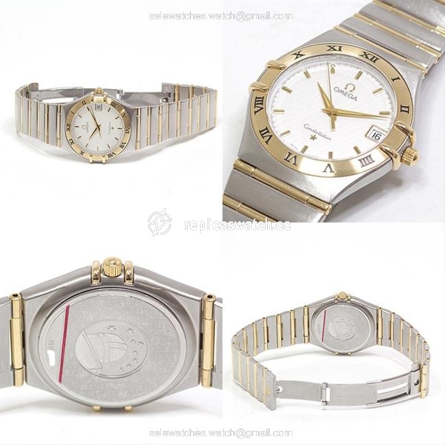 Omega Silver / Yellow Gold Constellation 18k Steel Quartz Mens 1212.30 Watch Omega Silver / Yellow Gold Constellation 18k Steel Quartz Mens 1212.30 Watch