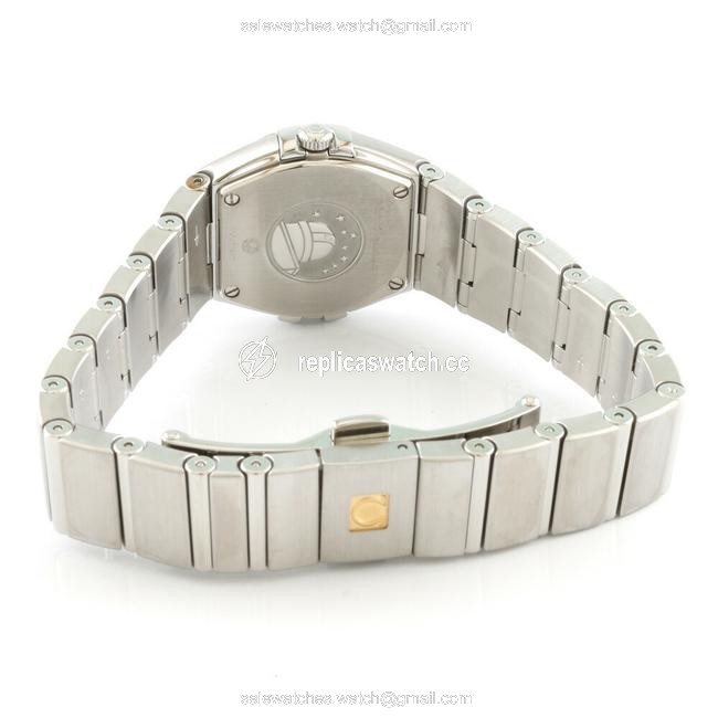 Omega Bezel Diamond 12p Constellation Silver White Ladies Stainless Steel Watch Omega Bezel Diamond 12p Constellation Silver White Ladies Stainless Steel Watch