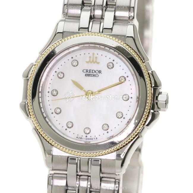 Seiko Gsas978 4j81-0b20 Credor 11p Diamond Stainless Steel Ladies Watch Seiko Gsas978 4j81-0b20 Credor 11p Diamond Stainless Steel Ladies Watch