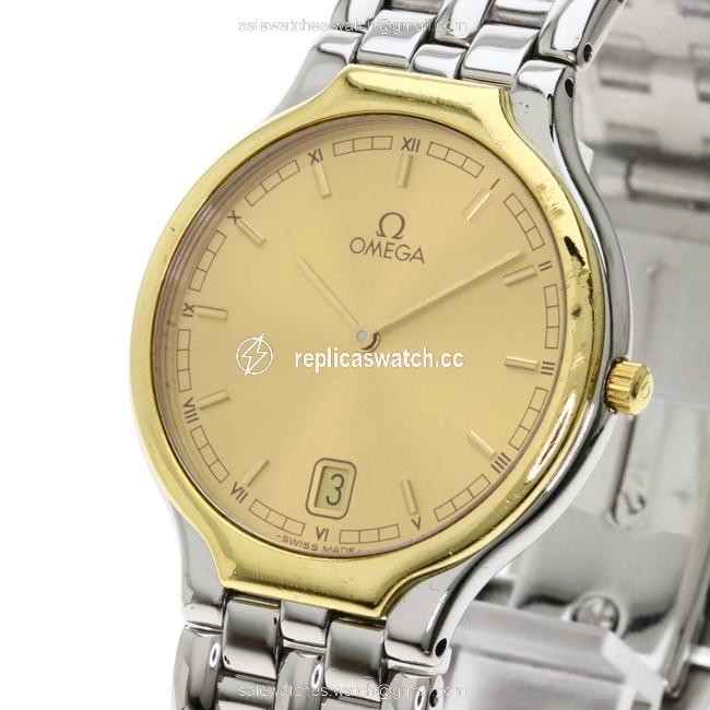 Omega Devil Symbol Stainless Steel Combination Mens Watch Omega Devil Symbol Stainless Steel Combination Mens Watch