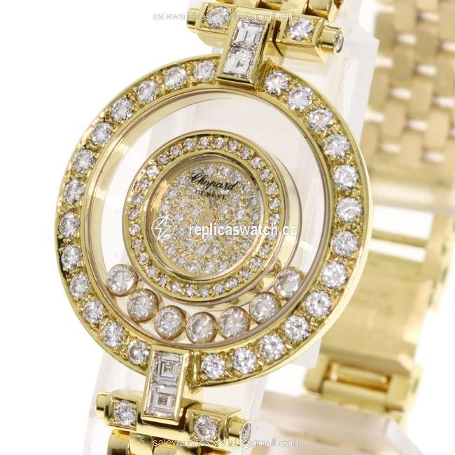 Chopard 7p Happy Diamonds 20 5011 K18 Yellow Gold K18yg Ladies Watch Chopard 7p Happy Diamonds 20 5011 K18 Yellow Gold K18yg Ladies Watch