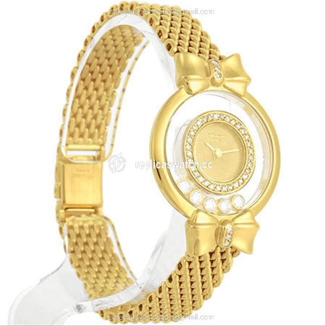Chopard Happy Diamonds 5p Moving K18 Yellow Gold Ladies Quartz Ribbon Watch Chopard Happy Diamonds 5p Moving K18 Yellow Gold Ladies Quartz Ribbon Watch