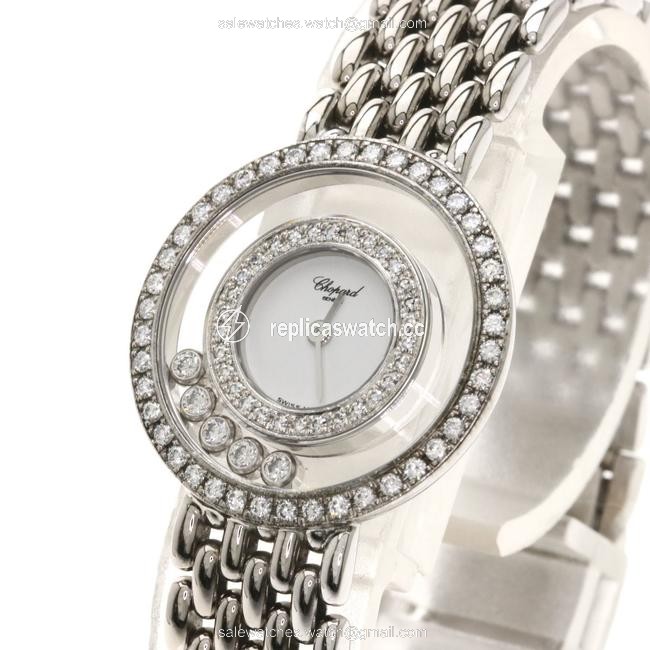 Chopard 20 5691 Happy Diamonds 5p Moving Diamond Wrist K18 White Gold K18wg Ladies Watch Chopard 20 5691 Happy Diamonds 5p Moving Diamond Wrist K18 White Gold K18wg Ladies Watch