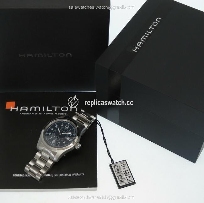 Hamilton Khaki Field H706050 Stainless Steel Navy Mens Watch Hamilton Khaki Field H706050 Stainless Steel Navy Mens Watch