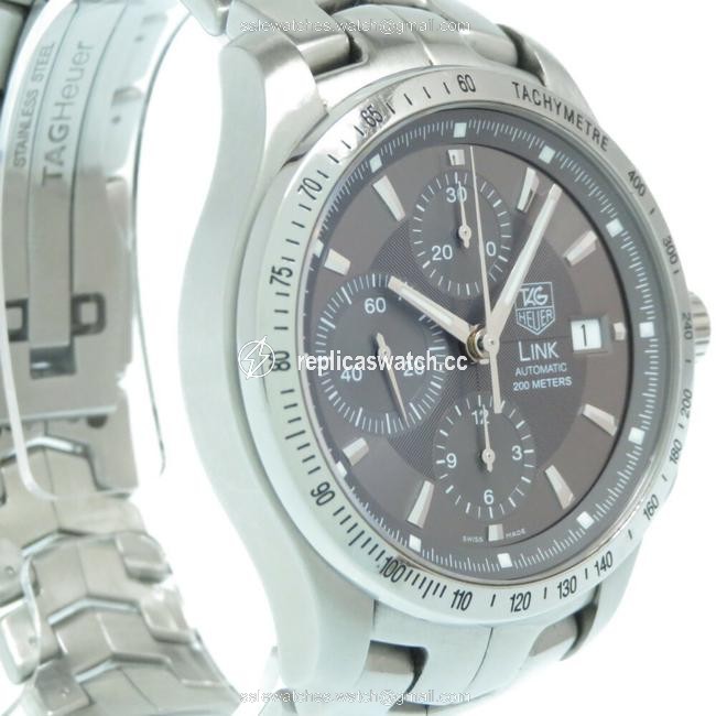 TAG Heuer Link Chronograph Back Scale Cjf2115 Self-winding Stainless Steel Gray Dial Watch TAG Heuer Link Chronograph Back Scale Cjf2115 Self-winding Stainless Steel Gray Dial Watch
