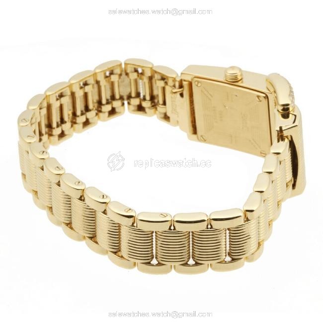 Piaget Miss Protocol Diamond Ladies 5222 750 Yellow Gold White Shell Arabian Dial Watch Piaget Miss Protocol Diamond Ladies 5222 750 Yellow Gold White Shell Arabian Dial Watch